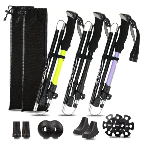 Ultralight Aluminum Alloy 5-Section Folding Hiking Pole